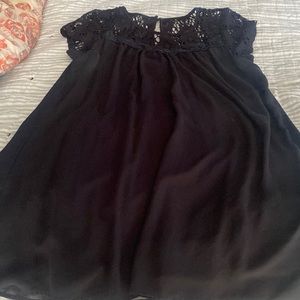 Black babydoll top